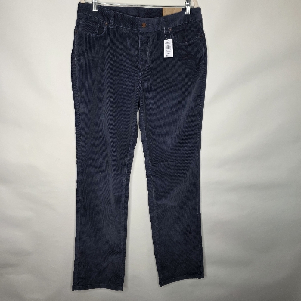 L.L. Bean Women's Casco Corduroy Pants Size 14 Straight Leg Favorite Fit NEW